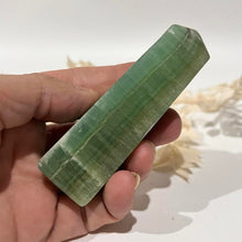 Load image into Gallery viewer, Green Banded Calcite Crystal Tower Metaphysical, Crystals, Healing, Stone