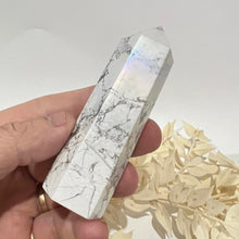 Load image into Gallery viewer, Aura Howlite Crystal Tower Point Generator