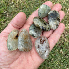 Load image into Gallery viewer, Prenhite and Epidote Flat Tumbled / Tumble Stone / Tumbles