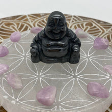 Load image into Gallery viewer, Hematite Buddha Crystal Carving