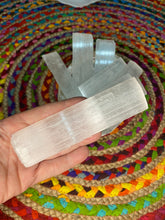 Load image into Gallery viewer, Selenite Crystal slice charging plate satin feldspar raw crystal