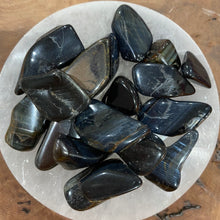 Load image into Gallery viewer, Hawks Eye π / Blue Tiger Eye Tumble-stone / Tumbled stone Crystal
