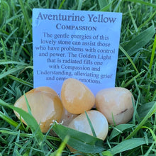 Load image into Gallery viewer, Yellow Aventurine Tumble / Tumbled Stone Crystal