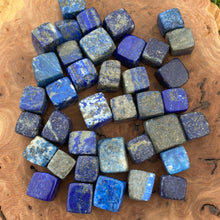Load image into Gallery viewer, Lapis Lazuli cubed Tumble-stone / tumbled stone