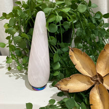 Load image into Gallery viewer, Mangano Calcite Crystal Wand for massage metaphysical healing chakras