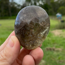 Load image into Gallery viewer, Lovely Smoky Rainbow Quartz Palm Stone Beautiful rainbows