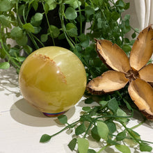 Load image into Gallery viewer, Lemon Calcite Crystal Sphere Metaphysical Healing