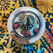 Load image into Gallery viewer, Tibetan prayer wheel made of copper and brass