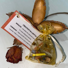 Load image into Gallery viewer, Crystal Creativity Affirmation Crystal set in a bottle