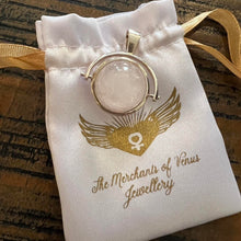 Load image into Gallery viewer, Gemstone Rose Quartz 925 Sterling Silver Necklace Spinner Designed by Merchants of Venus Jewellery