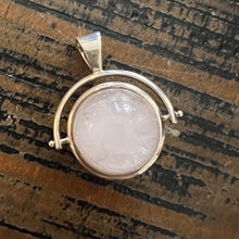 Load image into Gallery viewer, Gemstone Rose Quartz 925 Sterling Silver Necklace Spinner Designed by Merchants of Venus Jewellery
