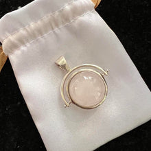 Load image into Gallery viewer, Gemstone Rose Quartz 925 Sterling Silver Necklace Spinner Designed by Merchants of Venus Jewellery