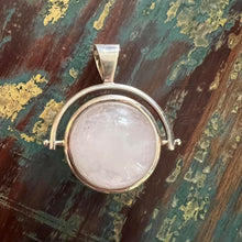 Load image into Gallery viewer, Gemstone Rose Quartz 925 Sterling Silver Necklace Spinner Designed by Merchants of Venus Jewellery