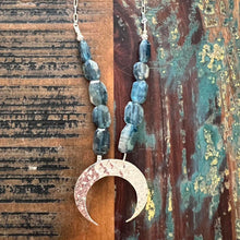 Load image into Gallery viewer, New Moon Australian Kyanite 925 Sterling Silver Necklace Designed by Entia Jewellery