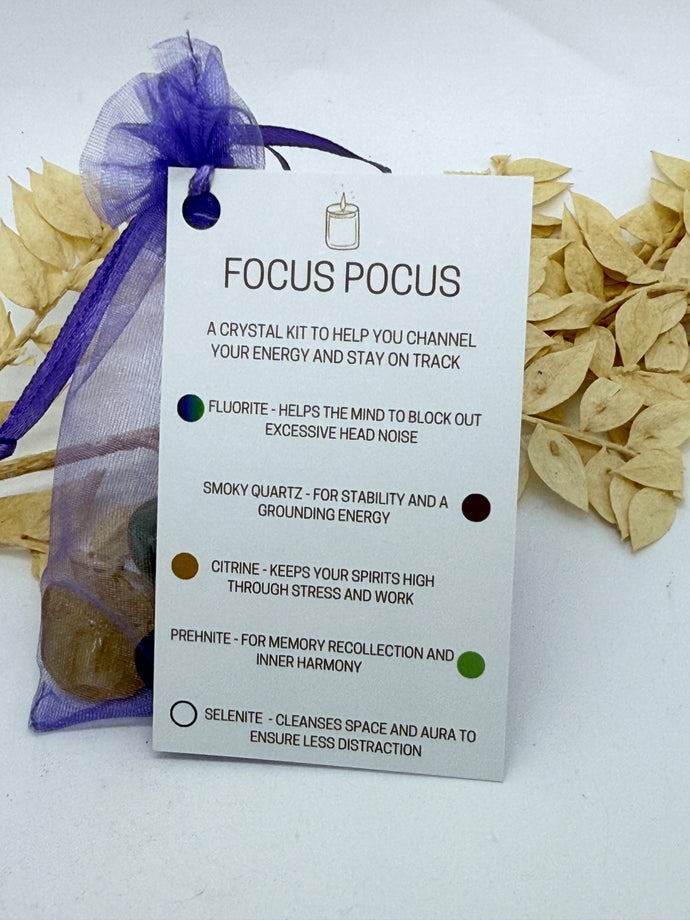 “ FOCUS POCUS “ FIVE CRYSTAL SET