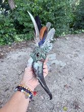 Load image into Gallery viewer, Handcrafted Ceremonial Smudge Wand - “The Guardian of the Underworld”

