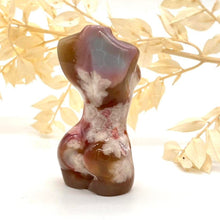Load image into Gallery viewer, Flower Agate Goddess, Crystal Goddess, Divine Feminine, Flower Agate Carving Crystal Lady Body  Gift for her
