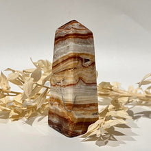 Load image into Gallery viewer, Brown Aragonite Crystal Tower Point Generator Obelisk
