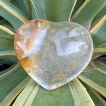 Load image into Gallery viewer, Quartz Heart Crystal With Hematite Inclusions Gift for Her
