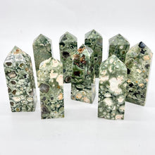 Load image into Gallery viewer, Rainforest Jasper Crystal Tower Rhyolite Point Generator
