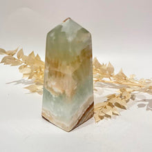 Load image into Gallery viewer, Caribbean Calcite Tower Point Generator Obelisk Gift For Her
