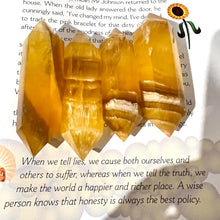 Load image into Gallery viewer, Yellow Fluorite Crystal Double Terminated Point Generator
