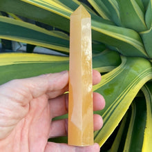 Load image into Gallery viewer, Orange Calcite Crystal Tower Point Generator Gift for Her

