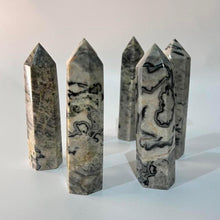 Load image into Gallery viewer, Picasso Jasper Crystal Tower Point Generator
