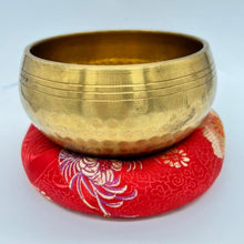 Load image into Gallery viewer, Hand Made Fabric Donut Singing Bowl Sound Healing Nepalese

