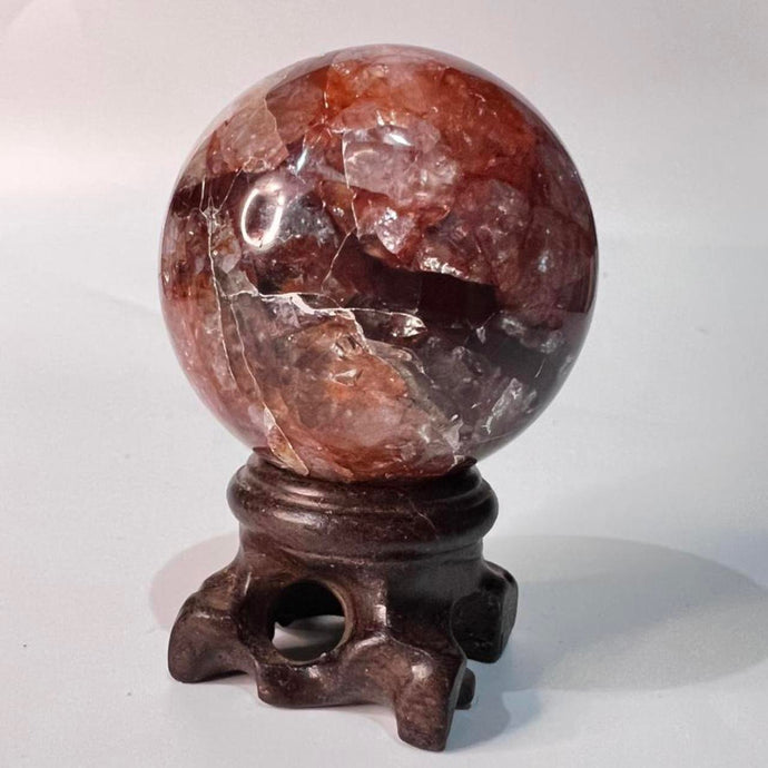 Fire Quartz Crystal Sphere Crystal Ball