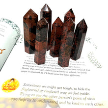 Load image into Gallery viewer, Mahogany Obsidian Crystal Tower Point Generator
