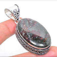 Load image into Gallery viewer, Vintage Look Eudialyte Gemstone 925 Sterling Silver Jewellery Pendant Gift for Her
