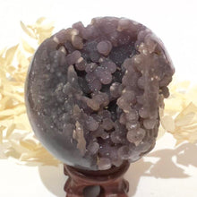 Load image into Gallery viewer, Grape Agate Crystal sphere Crystal Ball Specimen Gift
