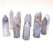 Load image into Gallery viewer, Blue Chalcedony Crystal Tower Point Generator
