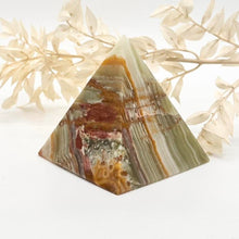 Load image into Gallery viewer, Green Onyx Crystal Pyramid Gift for Her Crystal Carving
