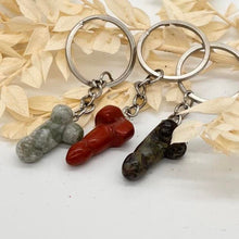 Load image into Gallery viewer, Mini Man Parts Crystal Carving Key Ring

