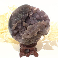 Load image into Gallery viewer, Grape Agate Crystal sphere Crystal Ball Specimen Gift
