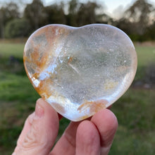 Load image into Gallery viewer, Quartz Heart Crystal With Hematite Inclusions Gift for Her
