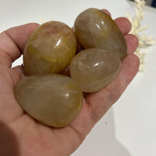 Load image into Gallery viewer, Golden Healer Crystal Palm Stone Palmstone Egg
