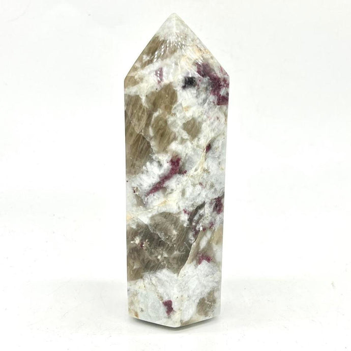 Plum Blossom Pink Tourmaline Crystal Tower Point Generator