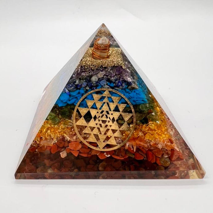 Organite Orgone Chakra  Pyramid