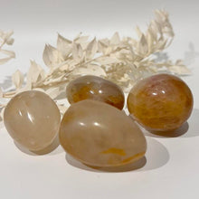 Load image into Gallery viewer, Golden Healer Crystal Palm Stone Palmstone Egg
