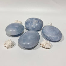 Load image into Gallery viewer, Blue Calcite Palm stone Blue Calcite Crystal Gift for Her
