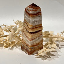 Load image into Gallery viewer, Brown Aragonite Crystal Tower Point Generator Obelisk
