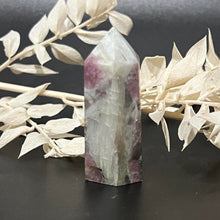 Load image into Gallery viewer, Plum Blossom Pink Tourmaline Crystal Tower Point Generator
