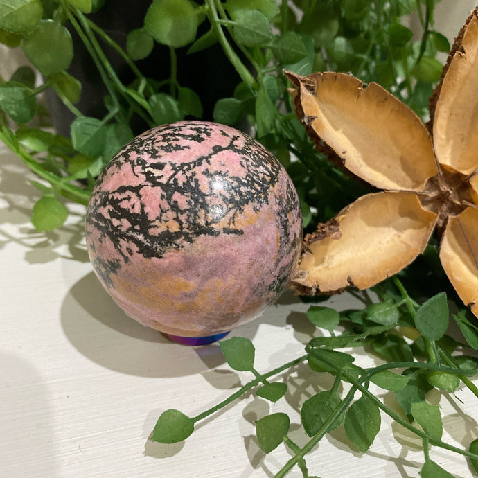 Rhodonite Crystal Sphere Metaphysical, Crystals, Healing, Stone Sphere