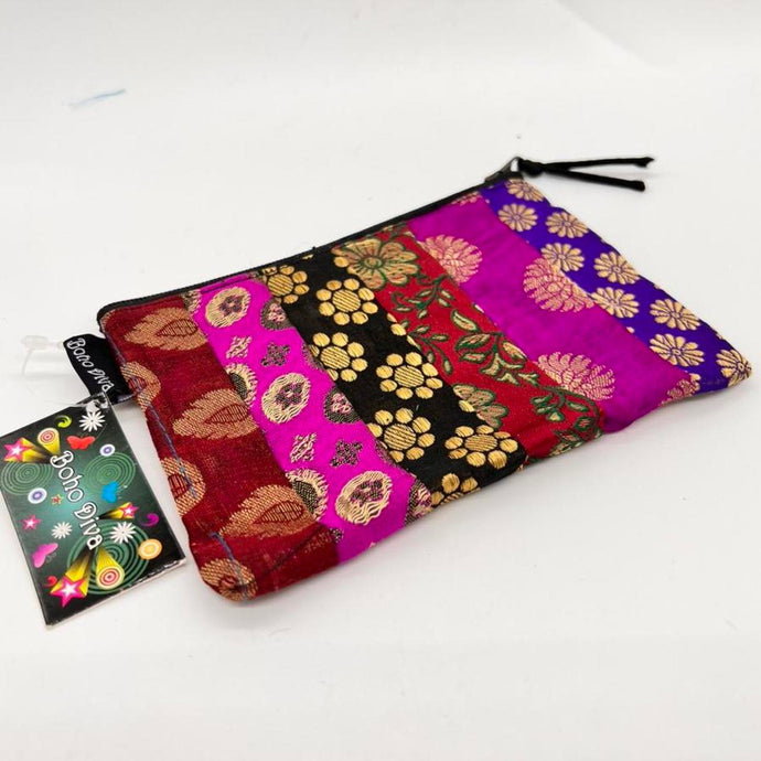 Boho Purse Coin Purse Make-up Bag Lined