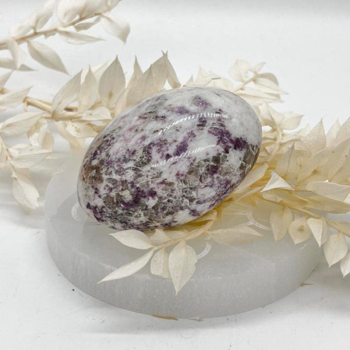 Lepidolite Crystal Palm Stone Palmstone
