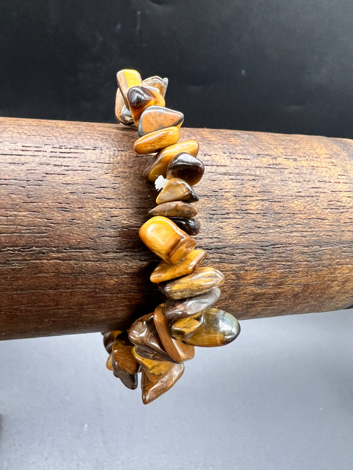 Tigers Eye 👁  Crystal chip bracelet