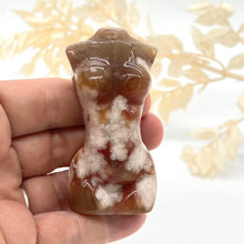 Load image into Gallery viewer, Flower Agate Goddess, Crystal Goddess, Divine Feminine, Flower Agate Carving Crystal Lady Body  Gift for her
